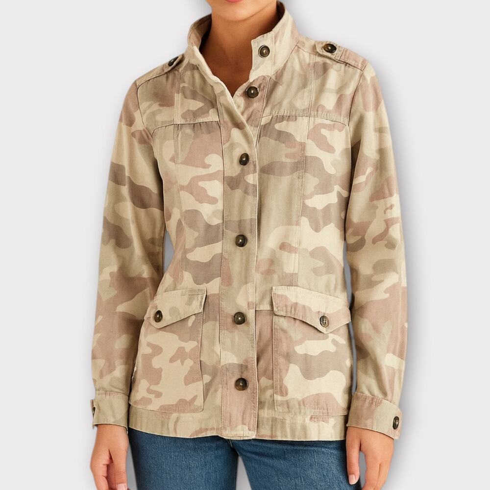 Maurices Camouflauge Camo Jacket Women Small Button Front